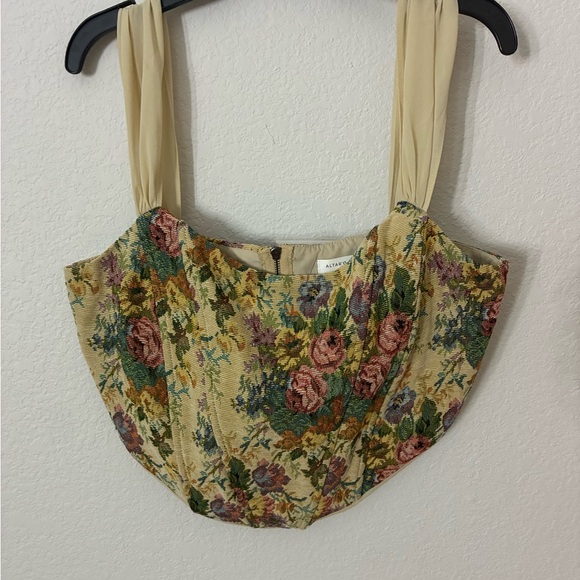Altar'd State Tops - Altar’d State Floral Corset Crop Top Size M Cottagecore Bustier